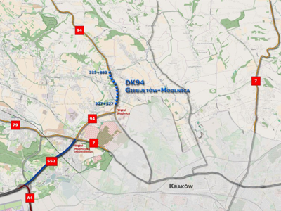 Przetarg na rozbudowę DK94 Modlnica Giebułtów NBI