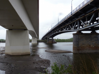 Nowy i stary most w Sandomierzu, fot. GDDKiA O/Kielce