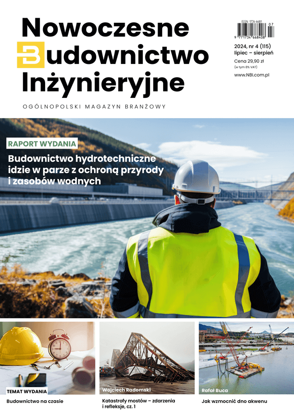 Okładka czasopisma branżowego NBI Nowoczesne Budownictwo Inżynieryjne wydanie lipiec - sierpień 2024