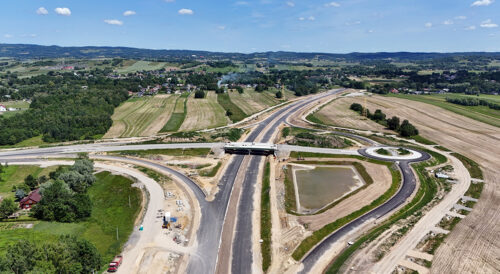 prace przy węźle Krosno, budowa drogi ekspresowej S19