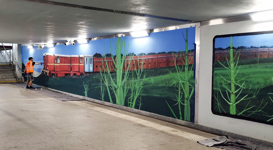 Murale w przejściach pod torami – modernizacja stacji Bytom