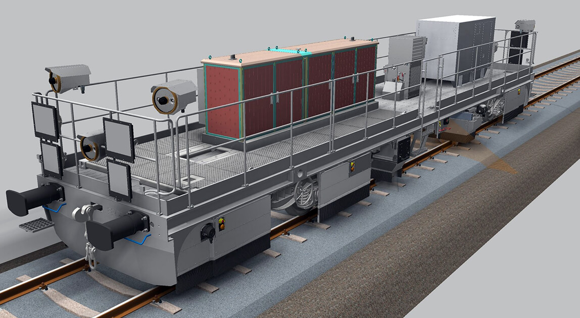 Automatyzacja Obchodów Torów – pojazd diagnostyczny na linii kolejowej,