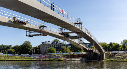 Budowa kładki Kazimierz-Ludwinów