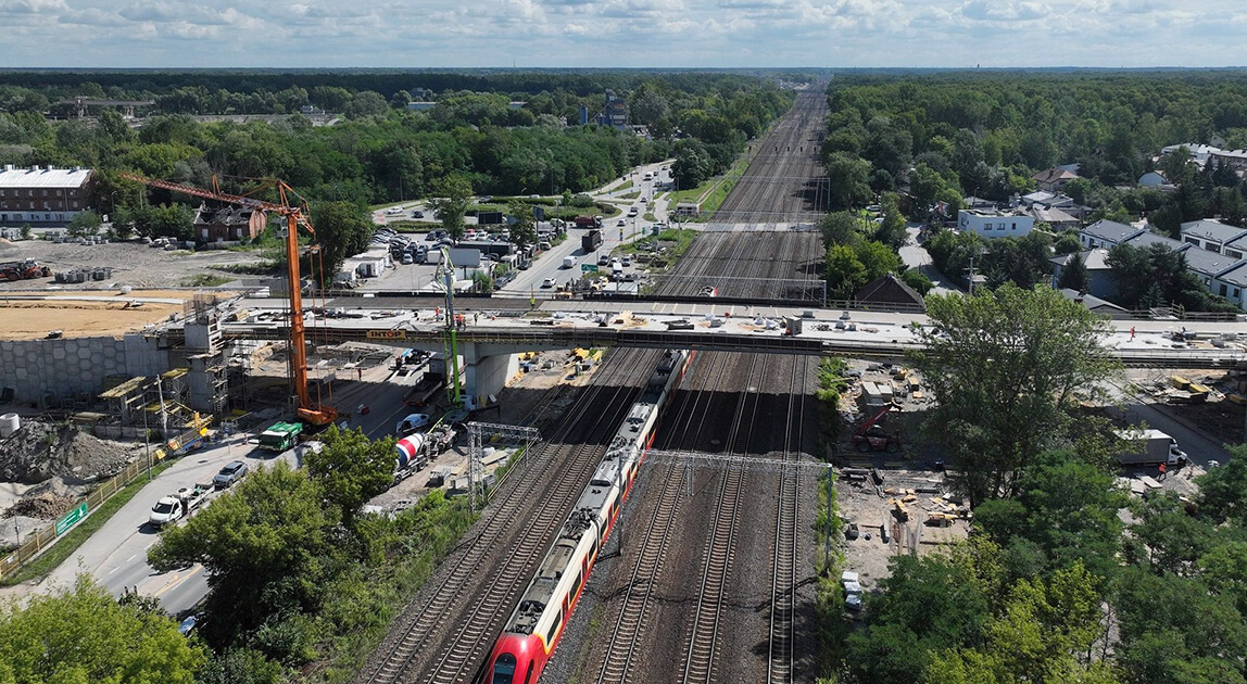 budowa 1 z 5 wiaduktów, wiadukt na ulicy Chełmżyńskiej w Warszawie