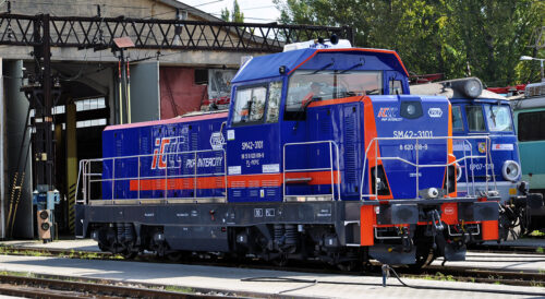 Lokomotywa manewrowa PKP Intercity na stacji postojowej