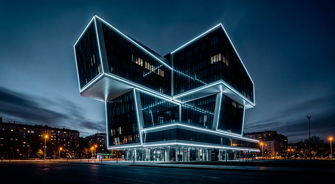 Bioinspirowane powłoki do zarządzania ciepłem w budynkach - nowoczesny budynek