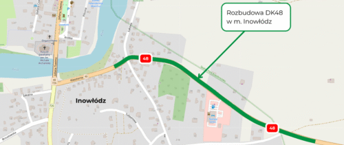 Schemat rozbudowy DK48 w Inowłodzu