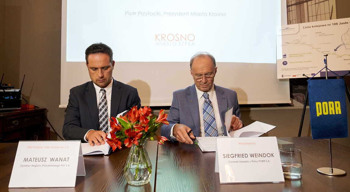 Modernizacja linii kolejowej 108 – odcinek Jasło – Nowy Zagórz, umowa PORR i PKP PLK