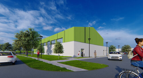 BERGER Bau - Wizualizacja hali sportowej w Środzie Śląskiej