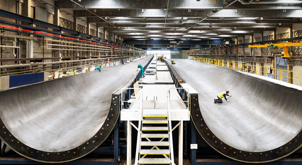 Turbiny wiatrowe w produkcji