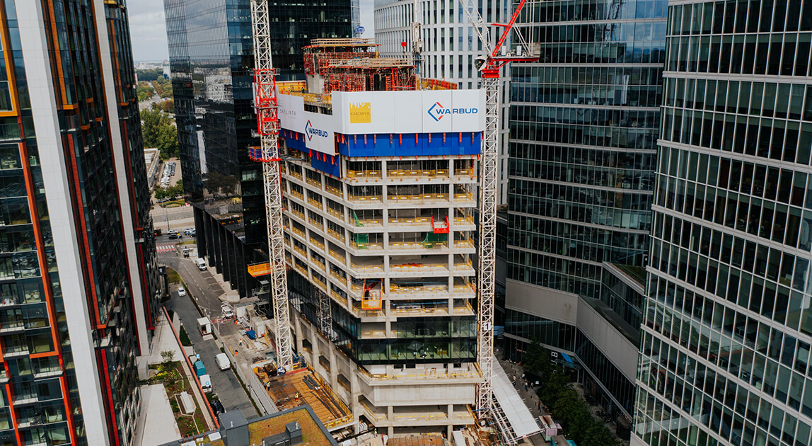 Budowa biurowca Skyliner II w Warszawie