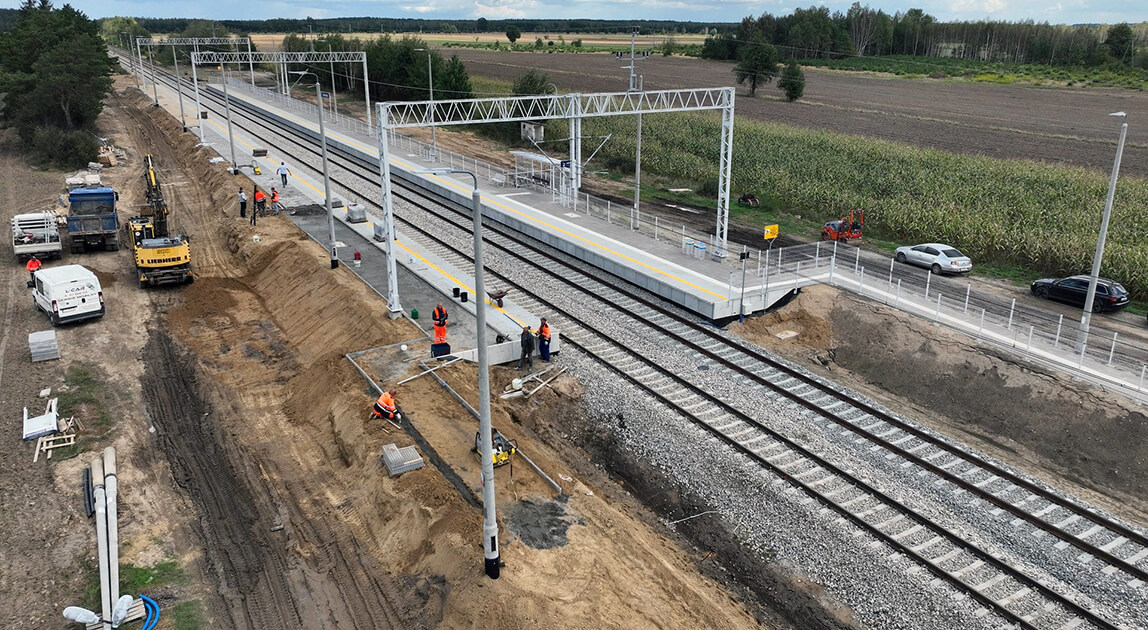 Modernizacja linii kolejowej Łuków – Radom – perony w Hordzieżce