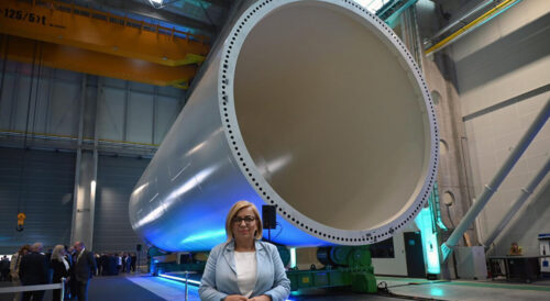 Pierwsza polska sekcja wieży offshore – prezentacja w fabryce Baltic Towers