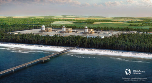 Projekt jądrowy na Pomorzu – poglądowa wizualizacja elektrowni jądrowej w Polsce