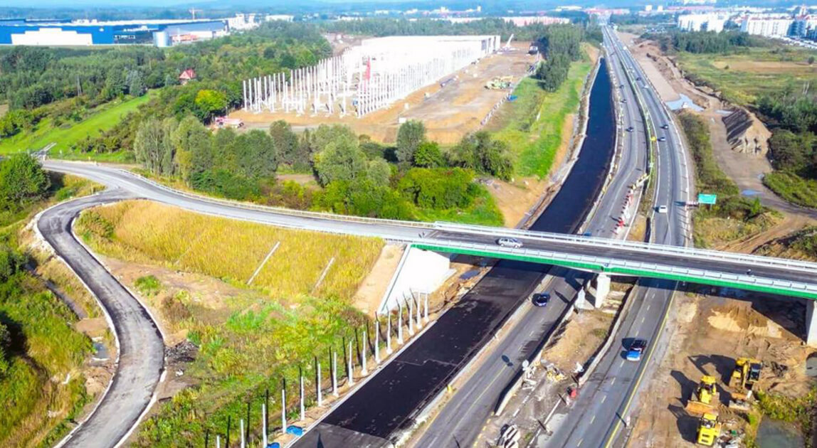 Obwodnica Trójmiasta – widok drogi ekspresowej S6 w rejonie Gdańska