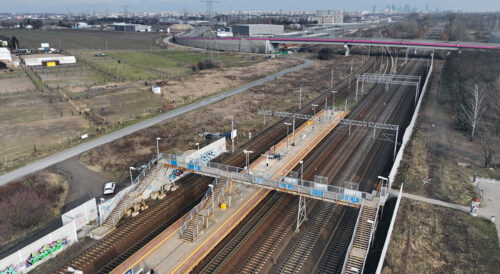 Obecny stan przystanku kolejowego Warszawa Gołąbki