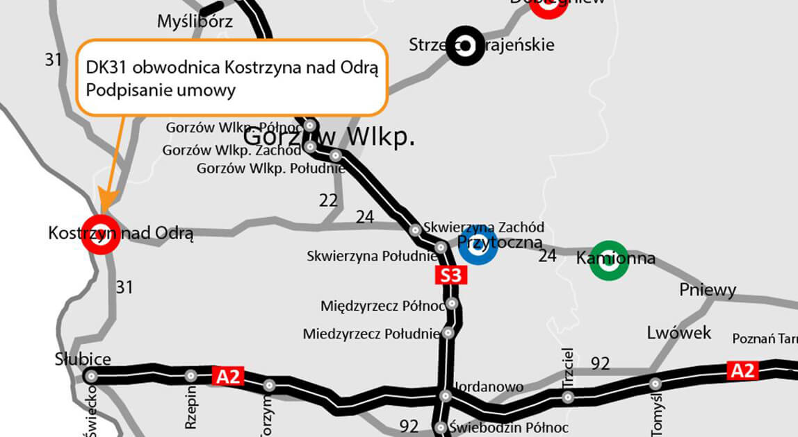 obwodnicy Kostrzyna nad Odrą – podpisanie umowy