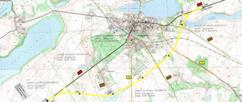 Obwodnica Dobiegniewa w ciągu DK22 - mapa przebiegu