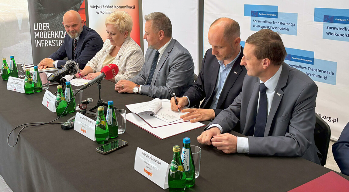 Podpisanie umowy na budowę zajezdni autobusowej i stacji tankowania wodoru w Koninie, TORPOL - MZK Konin