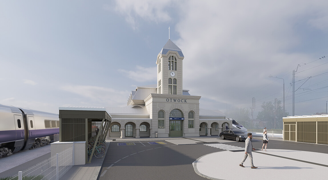 Modernizacja dworca PKP w Otwocku – wizualizacja dworca po modernizacji