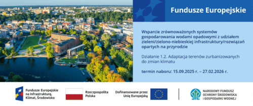 Wsparcie zrównoważonych systemów gospodarowania wodami opadowymi