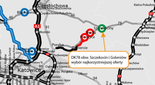 Budowa obwodnicy Szczekocin i Goleniów na DK78
