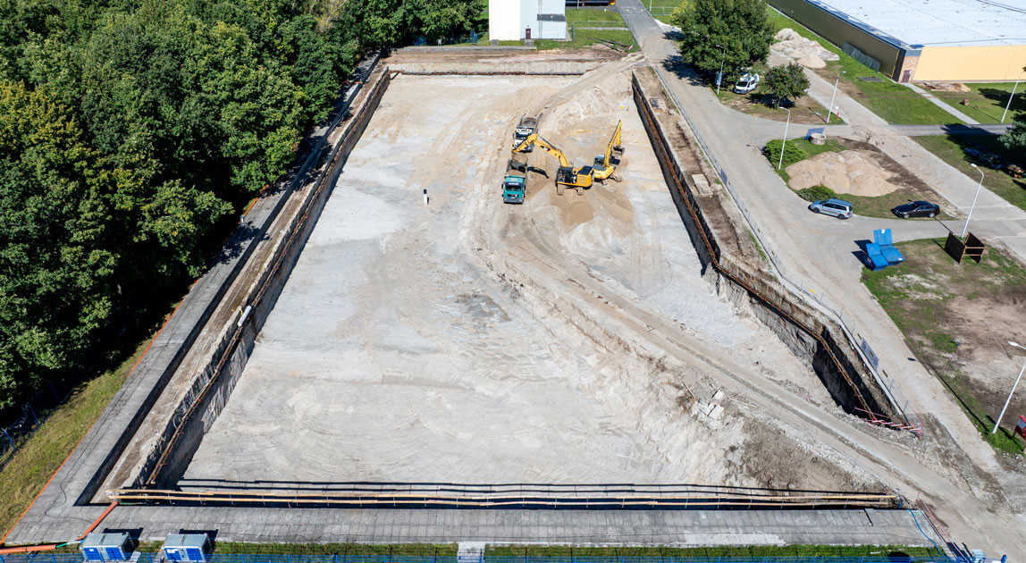 Budowa zbiornika Mokry-Dwór we Wrocławiu