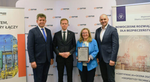 Certyfikat PN-ISO 45001:2024-02 – bezpieczeństwo pracy w GAZ-SYSTEM