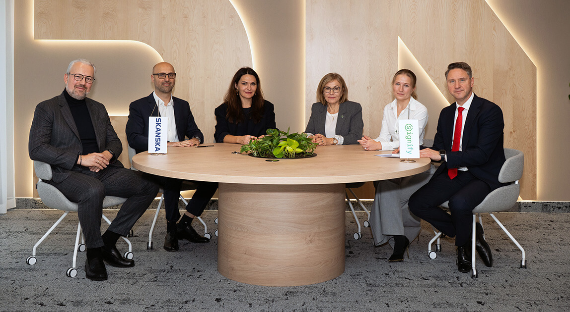 Podpisanie memorandum Signify i Skanska – zrównoważone budownictwo