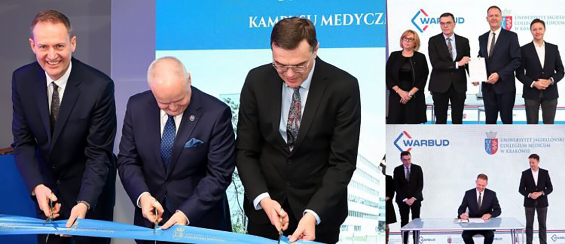 Nowy budynek dydaktyczny B w kampusie medycznym UJ – podpisanie umowy WARBUD