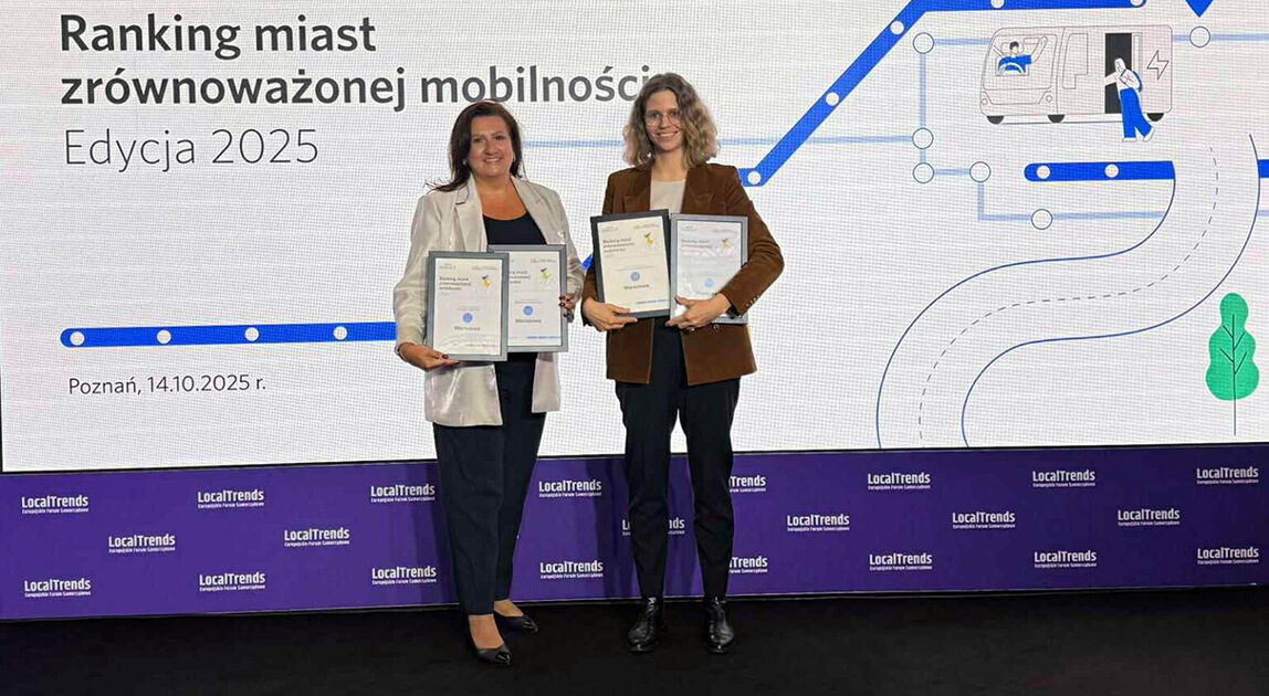 Warszawa liderem zrównoważonej mobilności – gala Local Trends 2025”