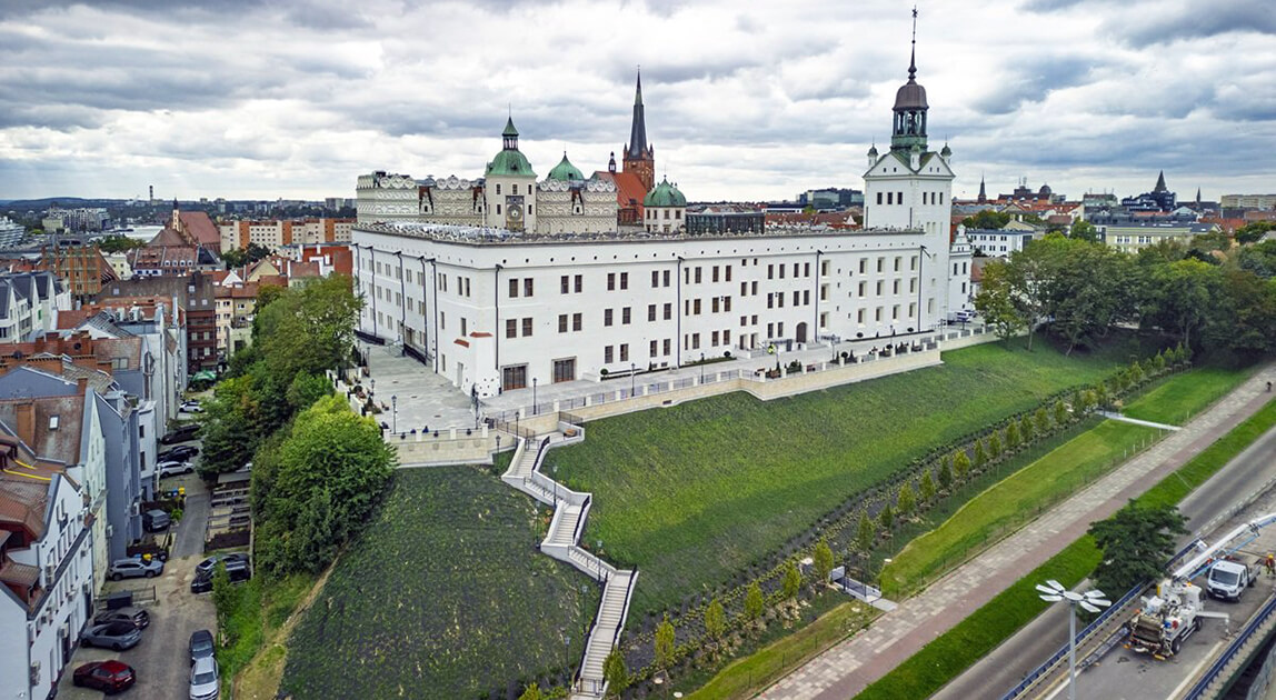 Zamek Książąt Pomorskich w Szczecinie po zakończeniu odbudowy
