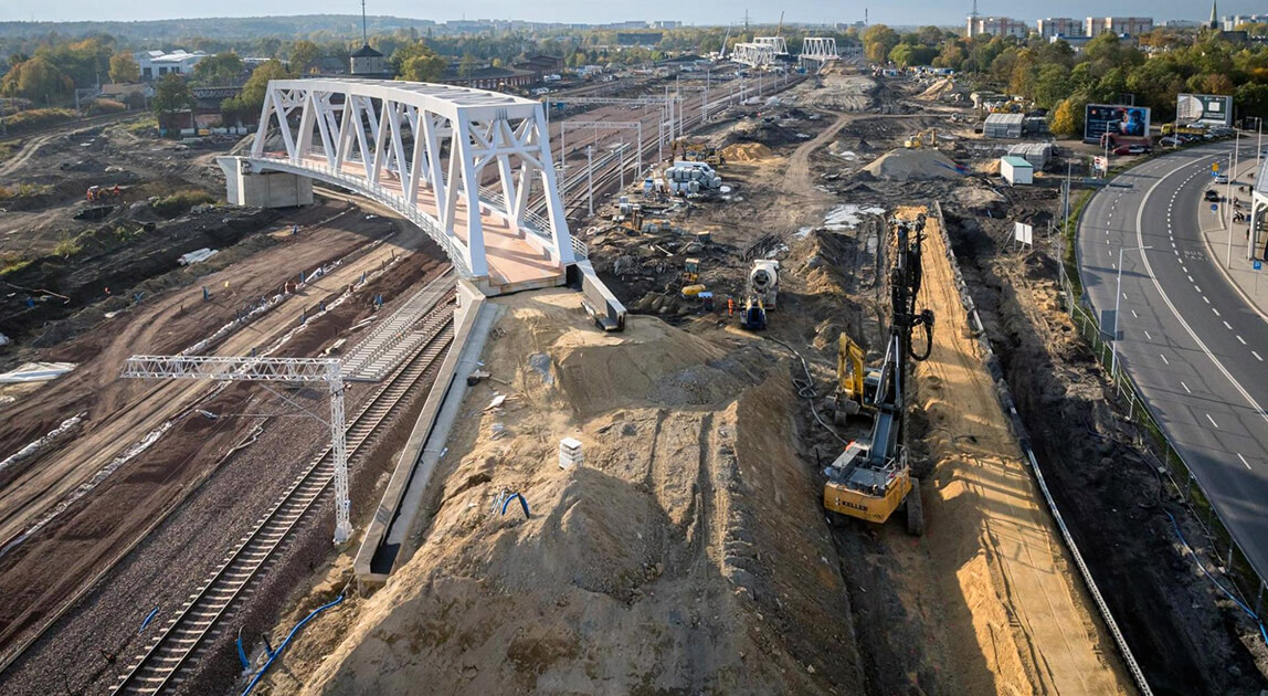 Budowa nowych wiaduktów kolejowych w Katowicach - węzeł kolejowy Katowice