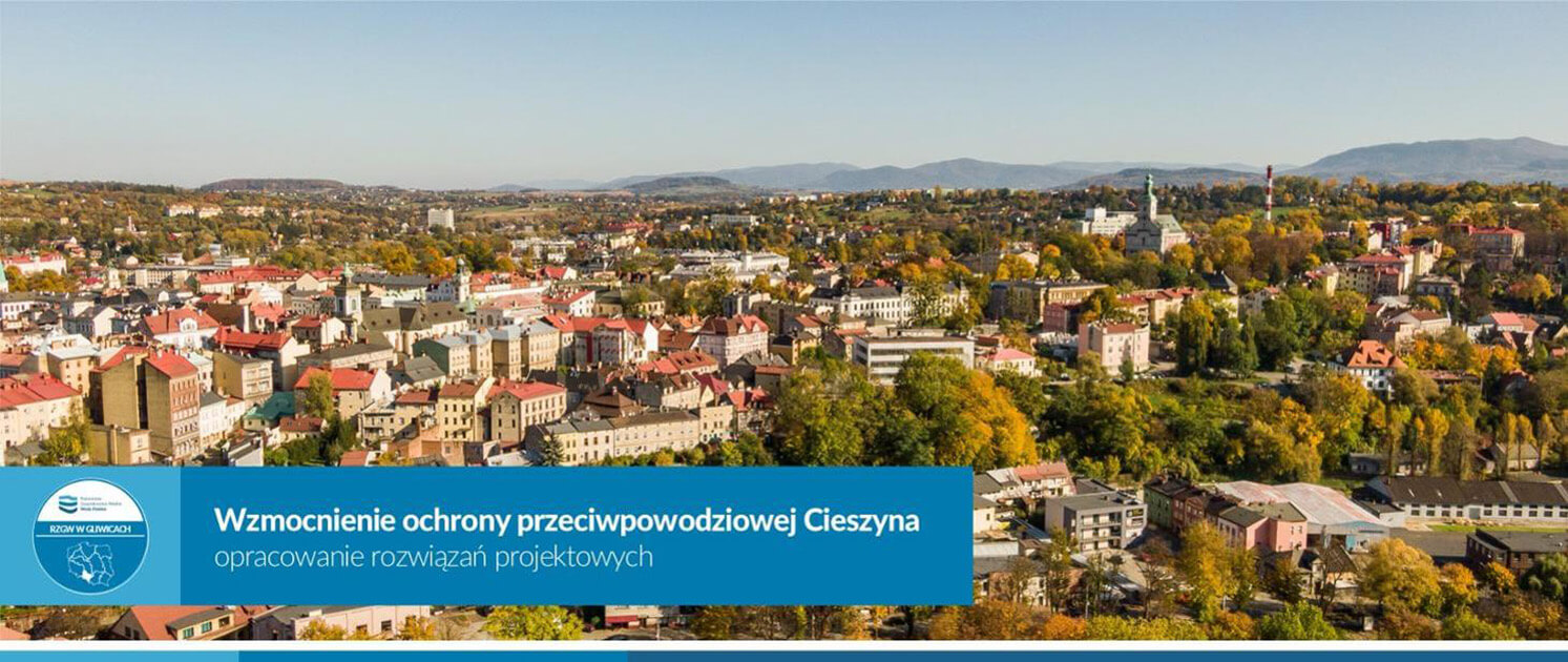 Prace projektowe nad koncepcją zabezpieczenia przeciwpowodziowego Cieszyna