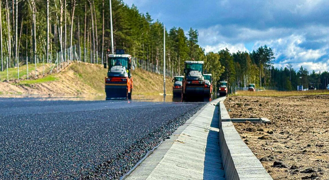 Połączenie obwodnicy Żukowa z DK7 – zmiana organizacji ruchu - prace bitumiczne