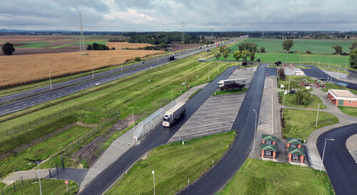 Rampa do odśnieżania pojazdów ciężarowych – MOP Jankowice Wielkie