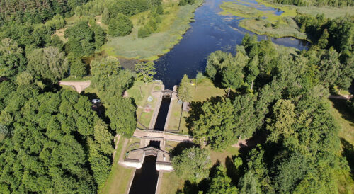 Śluza Kudrynki na Kanale Augustowskim – widok obiektu przed remontem