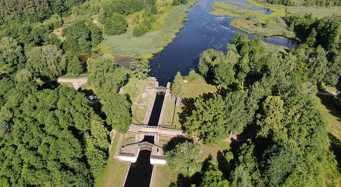 Śluza Kudrynki na Kanale Augustowskim – widok obiektu przed remontem
