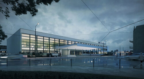 Wizualizacja dworca kolejowego w Grudziądzu – schron dla ludności