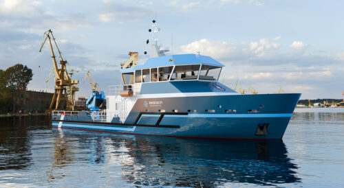 Wizualizacja stawiacza pław dla Urzędu Morskiego w Szczecinie