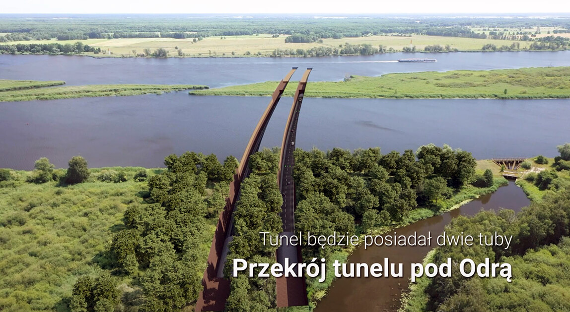 Wizualizacja tunelu pod Odrą – Zachodnia Obwodnica Szczecina