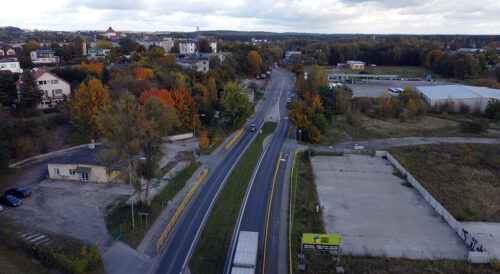 Obecny stan DK15 w Brodnicy - przetarg na rozbudowę DK15 Brodnica - Tama Brodzka