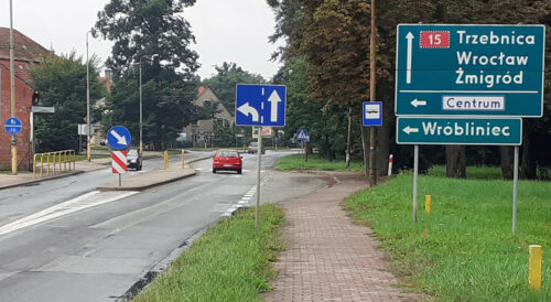 Obecna DK15 w Miliczu - DŚU dla obwodnicy Milicza