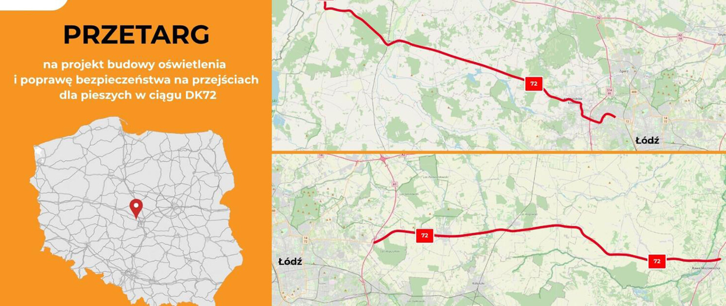 Przetarg na opracowanie projektu budowy oświetlenia i poprawy bezpieczeństwa na DK77