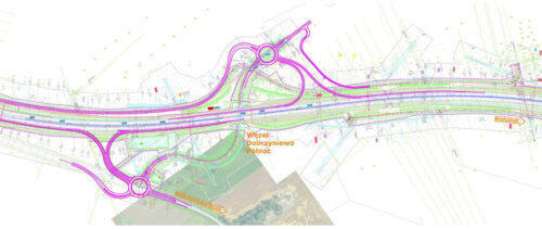 Plan orientacyjny węzła Dobrzyniewo Północ na S19