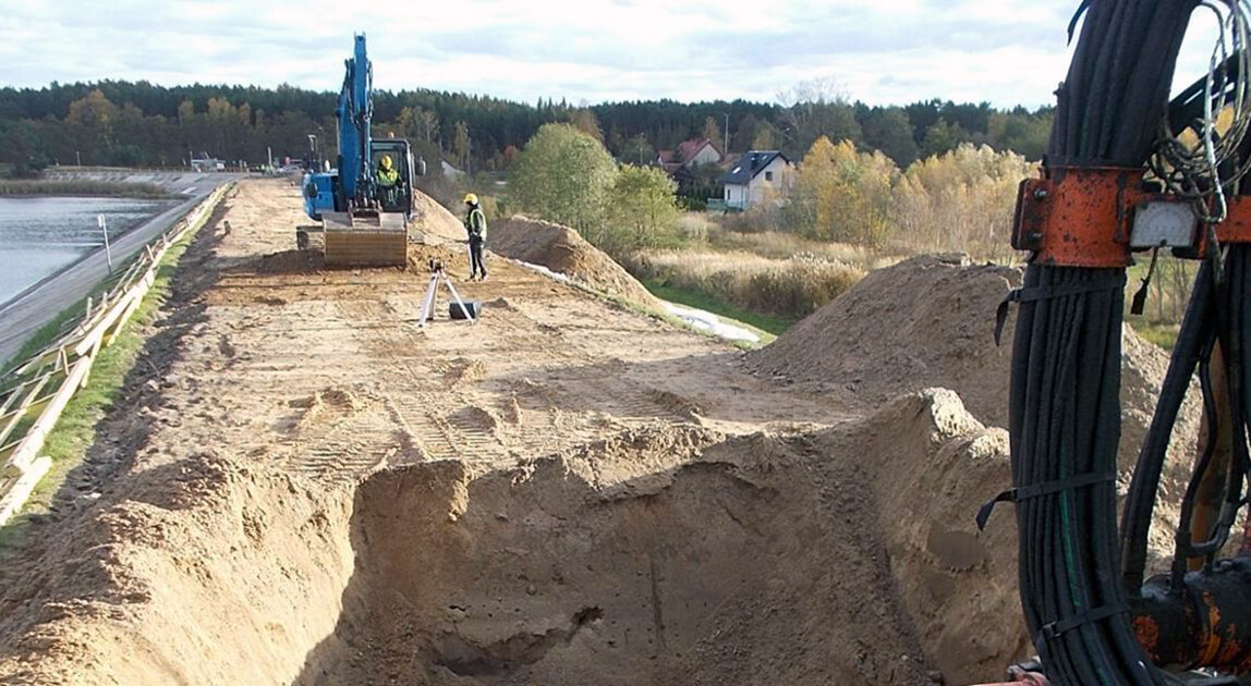 Przesłona przeciwfiltracyjna jet-grouting – Zbiornik Cedzyna – Wody Polskie