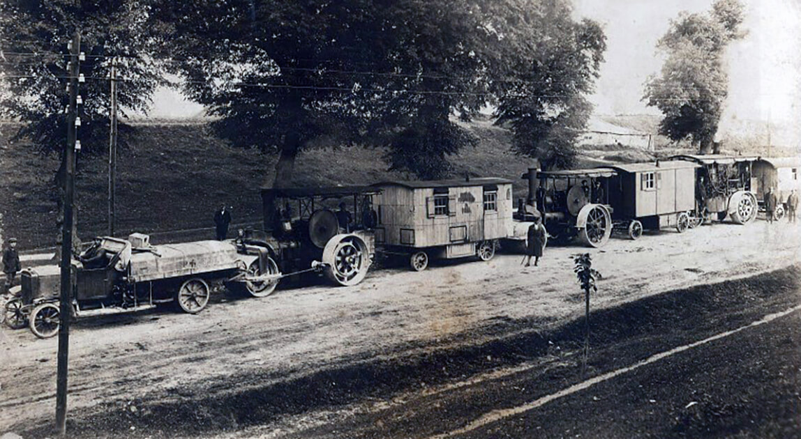 Sprzęt drogowy Miechów 1929 r. - drogi niepodległości