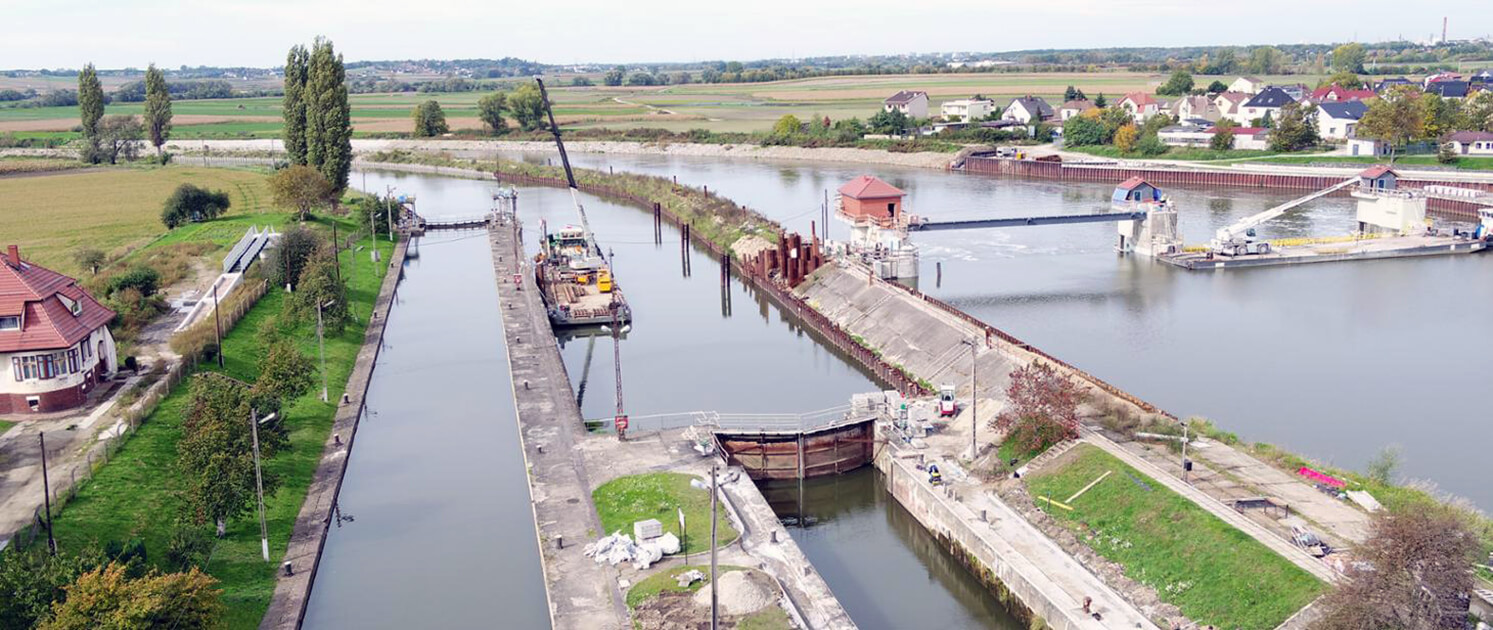 Remont śluz na Odrze – stopień wodny Groszkowice