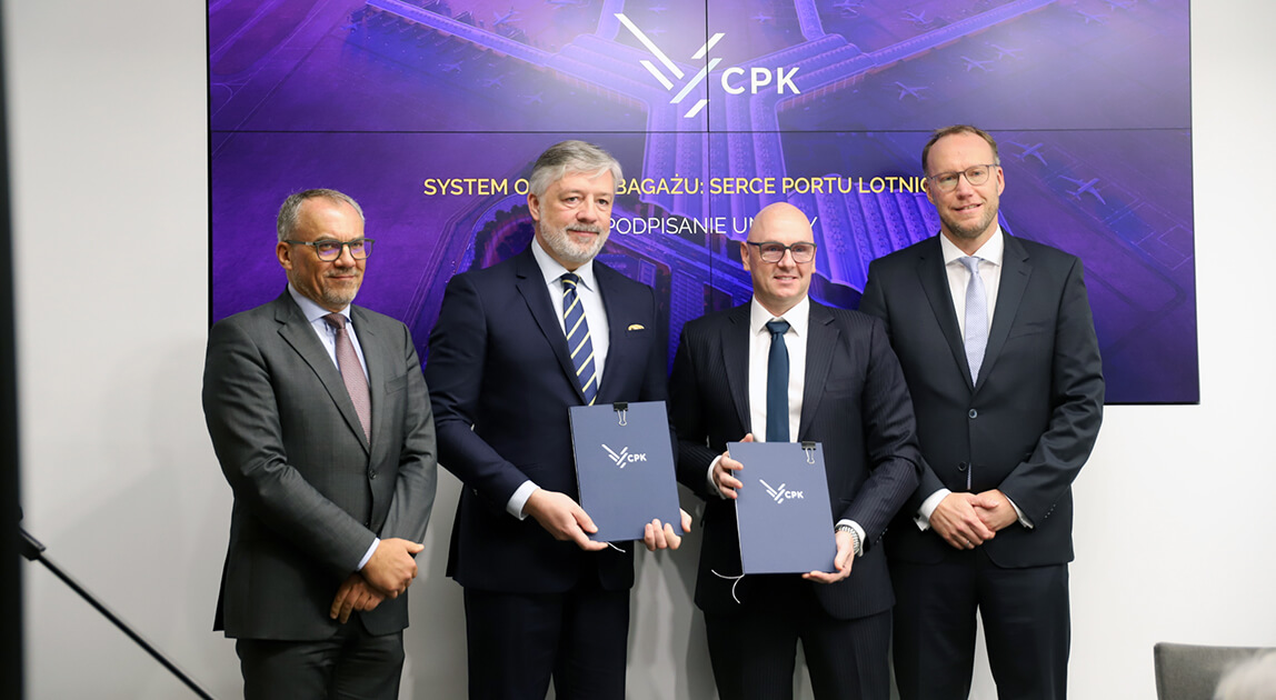 Podpisanie umowy na System Obsługi Bagażu dla Lotniska CPK