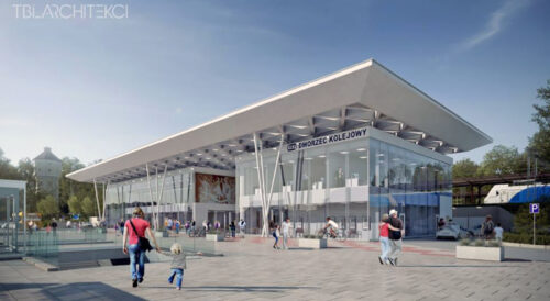 wizualizacja dworca kolejowego w Koszalinie – PKP ogłosi nowy przetarg